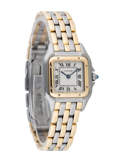 cartier 2 tone watch|cartier two tone women's watch.